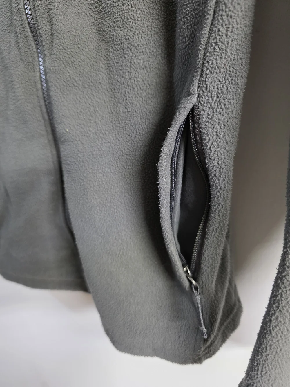 The North Face Gray Fleece Jacket with Orange Logo
